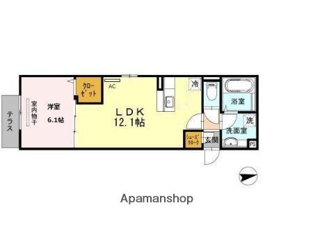 フレシールあびこ(1LDK/2階)の間取り写真