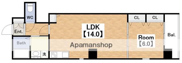 BROAD阿倍野阪南町RESIDENCE(1LDK/5階)の間取り写真