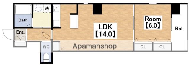 BROAD阿倍野阪南町RESIDENCE(1LDK/4階)の間取り写真
