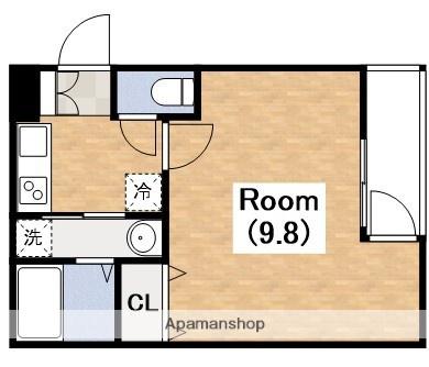フジパレス遠里小野1番館(1K/3階)の間取り写真