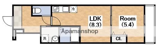 フジパレス遠里小野Ⅵ番館(1LDK/1階)の間取り写真