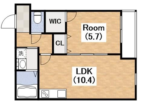 フジパレス我孫子前駅西(1LDK/1階)の間取り写真