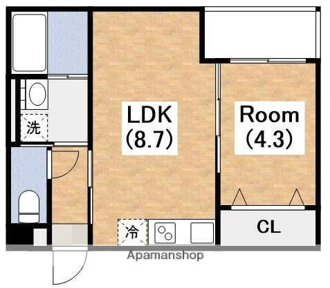 APS01(1LDK/2階)の間取り写真