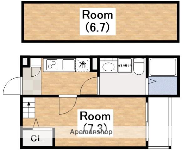IL CASTELLO(1K/2階)の間取り写真