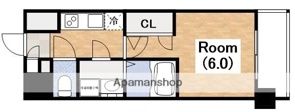 エスリード天王寺町北(1K/2階)の間取り写真