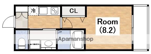 リアコート北田辺(1K/1階)の間取り写真