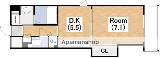 ラヴェニール(1DK/5階)の間取り写真