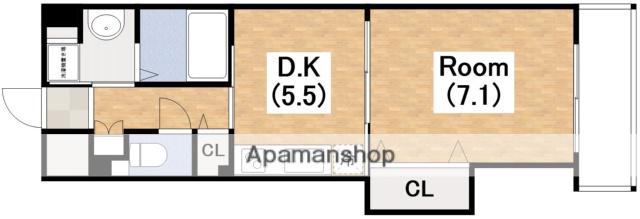 ラヴェニール(1DK/4階)の間取り写真