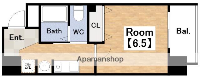 SWISS天王寺Ⅱ(1K/6階)の間取り写真