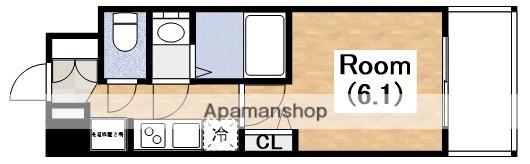 メインステージ天王寺サイドシティ(1K/9階)の間取り写真