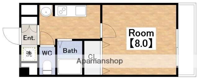 サニーコート文の里(1K/2階)の間取り写真