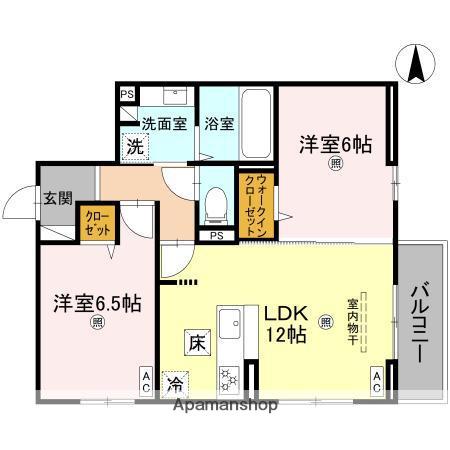 WISTERIA 三信(2LDK/2階)の間取り写真