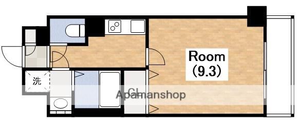 プロスペクト美章園(1K/3階)の間取り写真