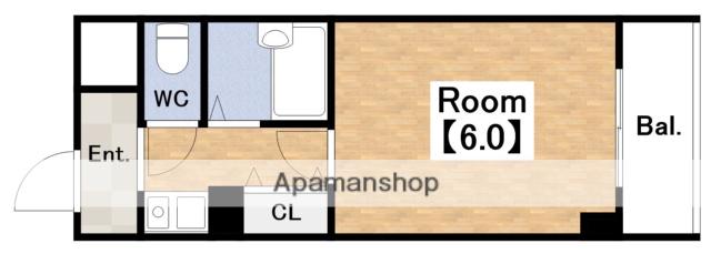 アヴァンセ播磨町(1K/6階)の間取り写真