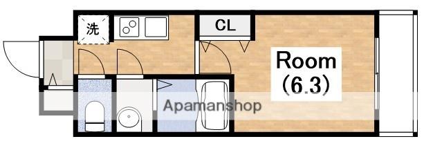 アドバンス大阪ブリス(1K/4階)の間取り写真