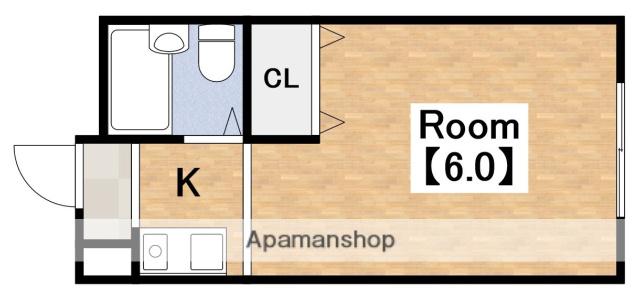 ラフォンテ杉本町(1K/4階)の間取り写真
