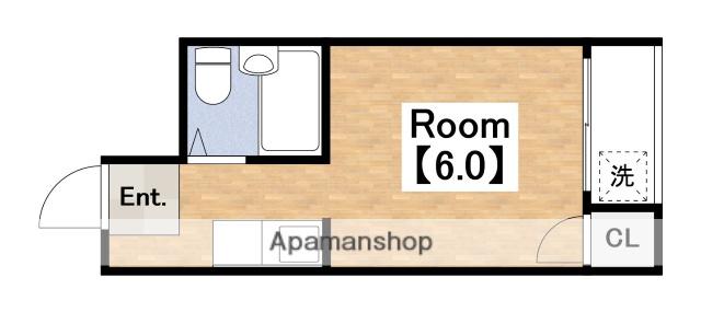 カツタビルディング5号館(ワンルーム/6階)の間取り写真