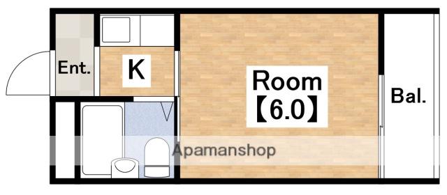 クリーン88(1K/5階)の間取り写真