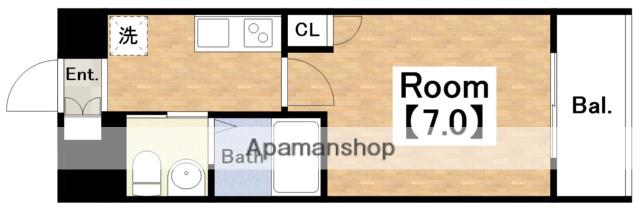 クリスタル昭和(1K/5階)の間取り写真