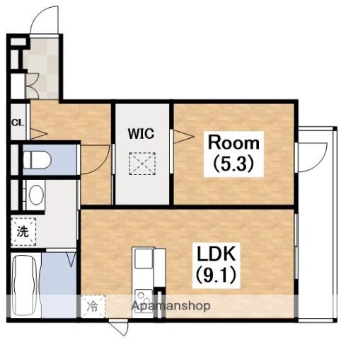 D-ROOM今川 C棟(1LDK/1階)の間取り写真