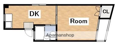 コスモⅢ(1DK/3階)の間取り写真