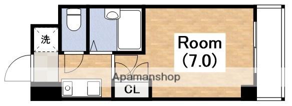 エストゥディオ・アヴァンサル(1K/7階)の間取り写真