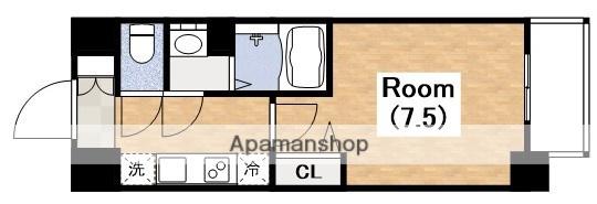レシオス天王寺(1K/4階)の間取り写真