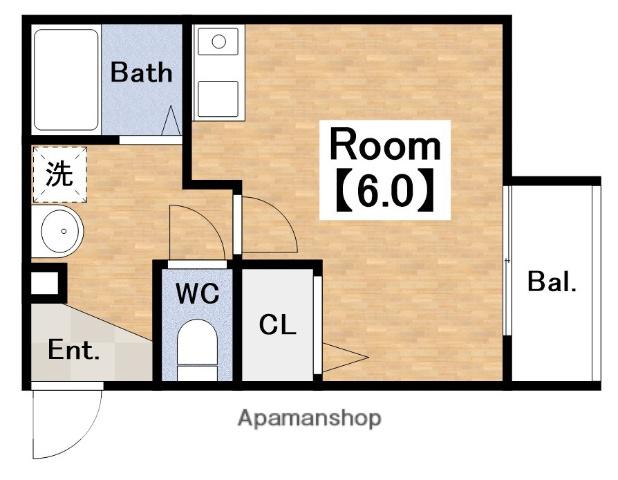 ディアネス(ワンルーム/3階)の間取り写真