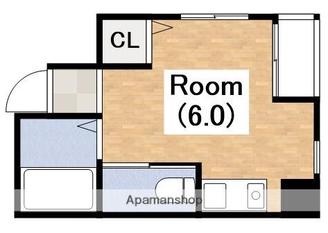 クオリア東住吉(ワンルーム/2階)の間取り写真