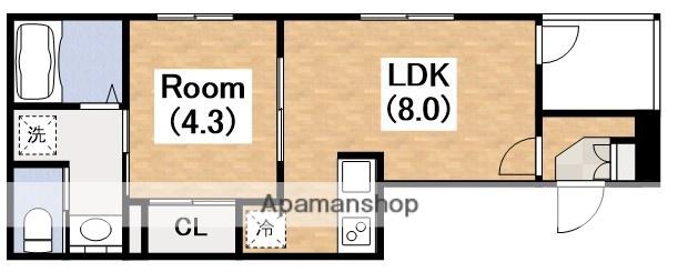 ハーモニーテラス杭全(1LDK/1階)の間取り写真