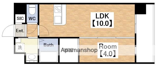 SILUS昭和町(1LDK/6階)の間取り写真