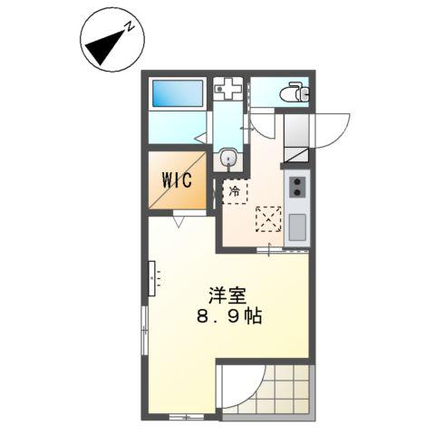 大阪市住吉区長居アパート(1K/2階)の間取り写真