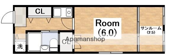 メランジュ天王寺東(1K/4階)の間取り写真