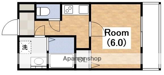 グランパシフィック清水丘(1K/8階)の間取り写真