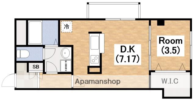 リベラ山坂(1DK/2階)の間取り写真