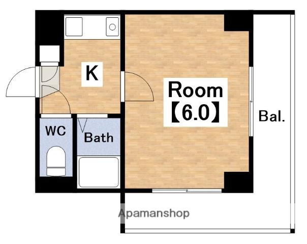 ハイコート駒川(1K/3階)の間取り写真