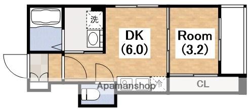 東粉浜一丁目(1DK/1階)の間取り写真