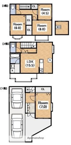 大阪メトロ御堂筋線 西田辺駅 徒歩6分 3階建 築25年(4LDK)の間取り写真