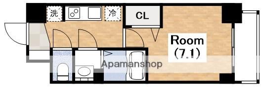 DOUBLE NINE RESIDENCE TENNOJIMIN(1K/5階)の間取り写真