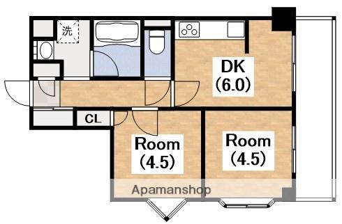 プレシャス長居(2DK/1階)の間取り写真