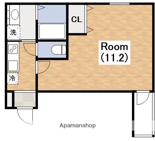フジパレス阿倍野丸山通Ⅱ番館(1K/3階)の間取り写真