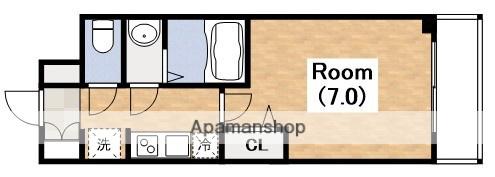 プレサンス天王寺ノースヴィアーレ(1K/3階)の間取り写真