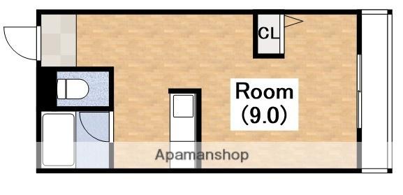 サニーハイツ住吉(ワンルーム/5階)の間取り写真