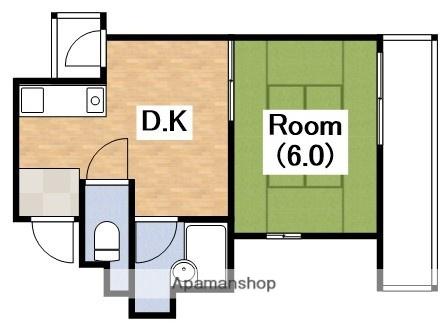 コーポイン長居A棟(ワンルーム/5階)の間取り写真