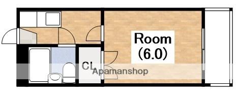 メゾン杉本(1K/4階)の間取り写真