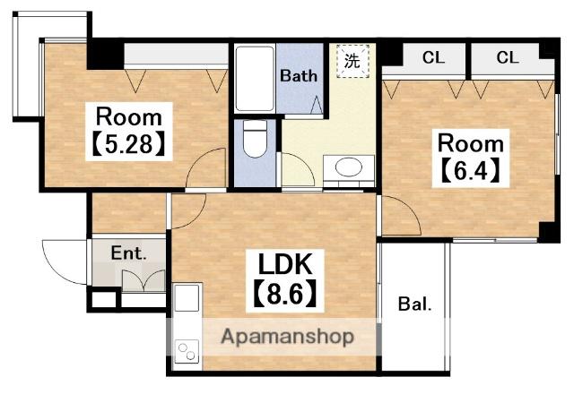 ミューズハウス(2LDK/2階)の間取り写真