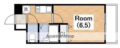 ウィンヒルズ難波南(1K/9階)の間取り写真