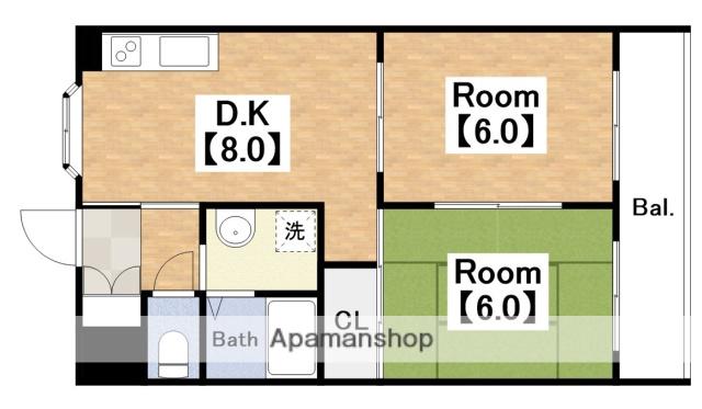 ネクスト文の里(2LDK/4階)の間取り写真