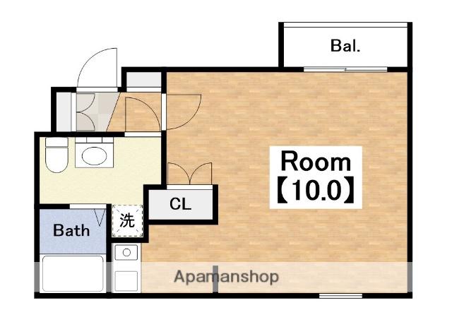 ESCALADE(ワンルーム/1階)の間取り写真