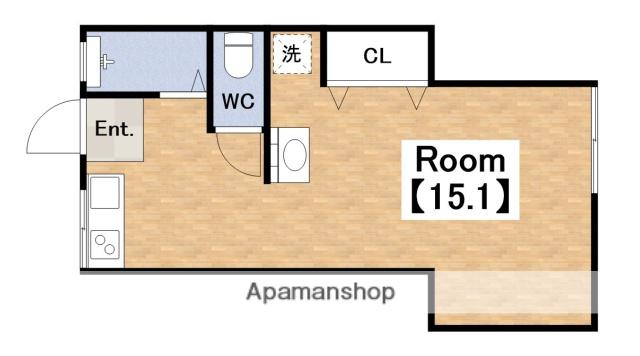 ロイヤルハイツ(ワンルーム/1階)の間取り写真